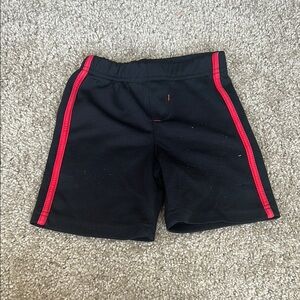 Black Shorts with Red Stripes